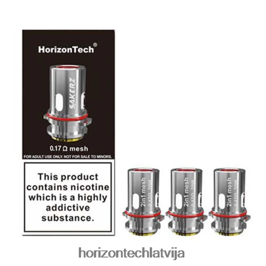 Horizon Tech Vape - HorizonTech Sakerz spoles (3 iepakojumi) 2-in-1 siets 0,17 omi (3 iepakojumi) BV24P86