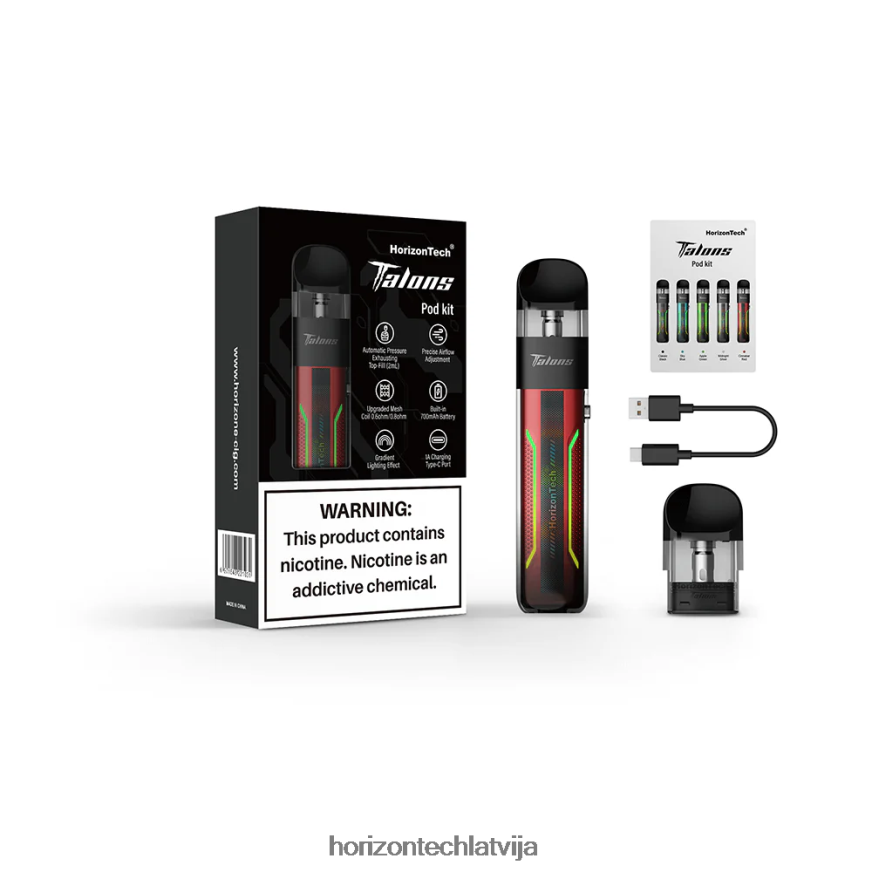 HorizonTech Vape Kit - HorizonTech Talons sākuma komplekts cinobra sarkans BV24P8202