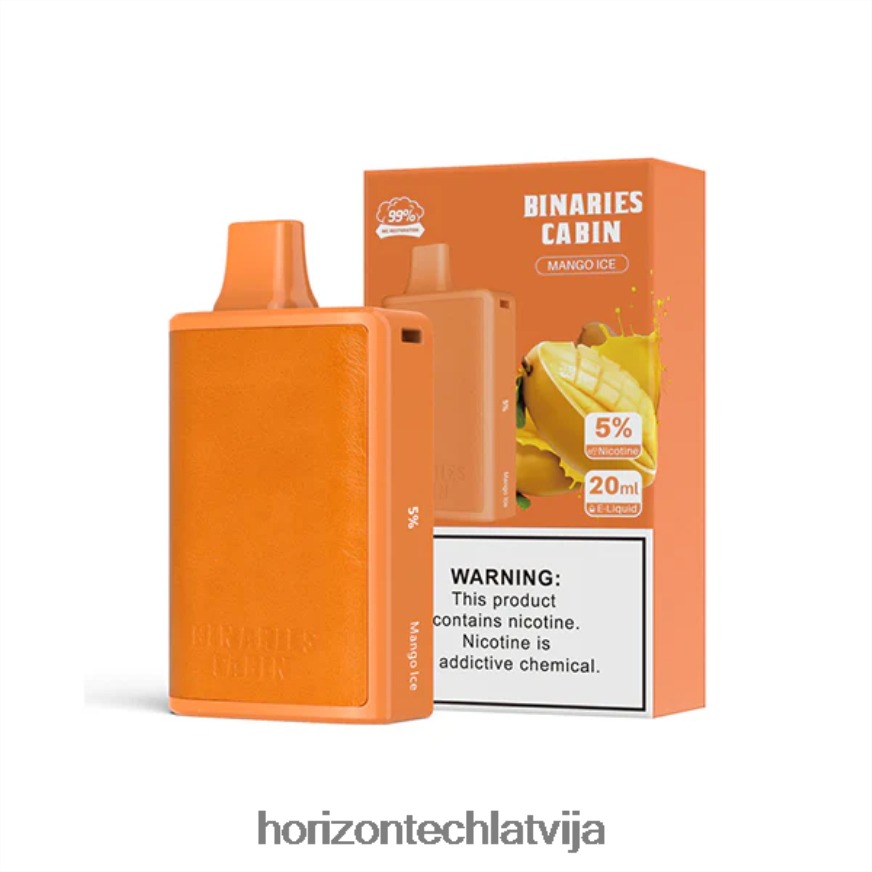 HorizonTech Disposable Vape - HorizonTech Binaries Cabin vienreizējās lietošanas 20ml mango ledus BV24P861