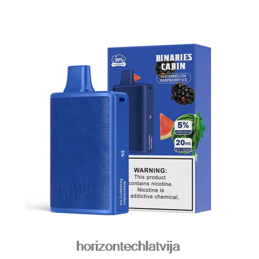 HorizonTech Latvija - HorizonTech Binaries Cabin vienreizējās lietošanas 20ml arbūzu aveņu ledus BV24P871