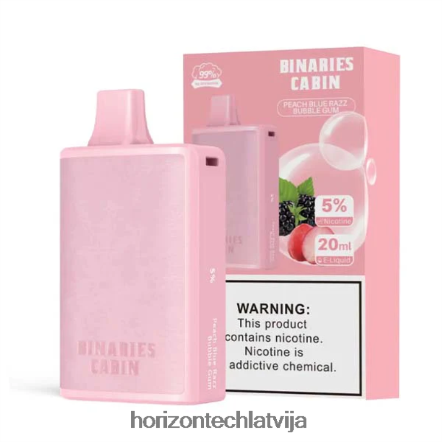 Horizon Tech Company - HorizonTech Binaries Cabin vienreizējās lietošanas 20ml persiku zila razz gumija BV24P877