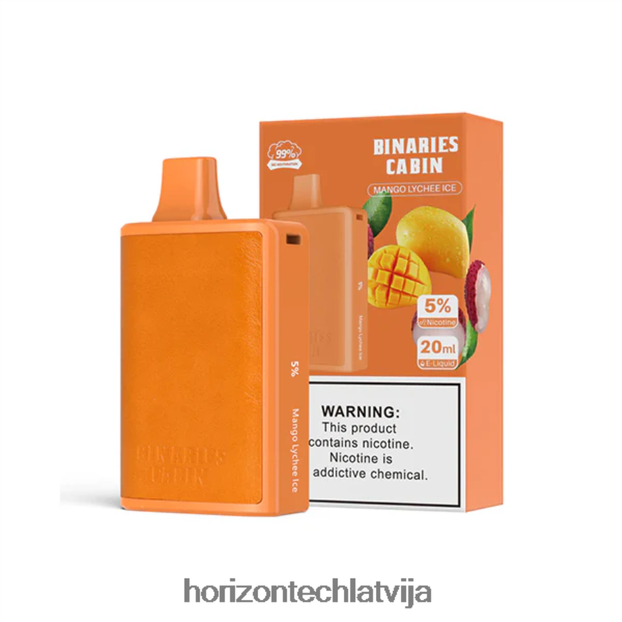 Horizon Tech Vape - HorizonTech Binaries Cabin vienreizējās lietošanas 20ml mango ličī ledus BV24P862