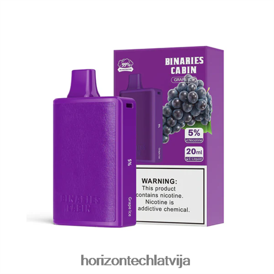 Horizon Tech Vape - HorizonTech Binaries Cabin vienreizējās lietošanas 20ml vīnogu ledus BV24P855