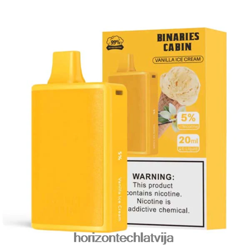 Horizon Tech Vape - HorizonTech Binaries Cabin vienreizējās lietošanas 20ml vaniļas saldējums BV24P876