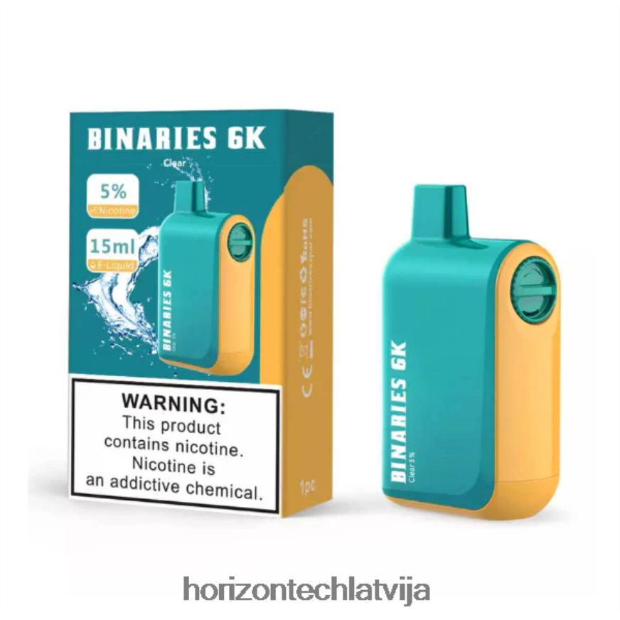 HorizonTech Disposable Vape - HorizonTech Binaries Cabin vienreizējās lietošanas 15ml skaidrs BV24P847