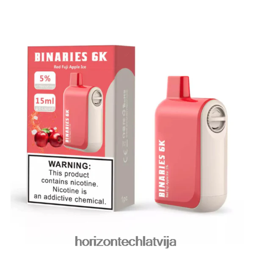 Horizon Tech Vape - HorizonTech Binaries Cabin vienreizējās lietošanas 15ml sarkanais Fuji ābolu ledus BV24P848