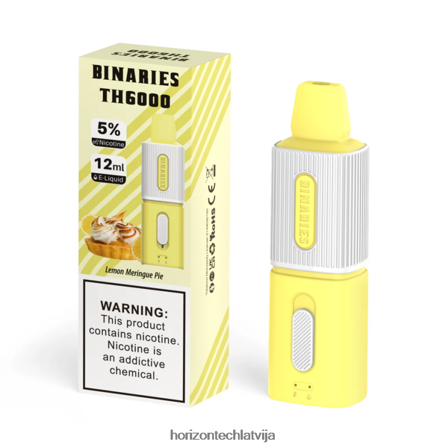 HorizonTech Vape Latvija - HorizonTech Binaries Cabin th6000 vienreizējās lietošanas 12ml citronu bezē pīrāgs BV24P8101