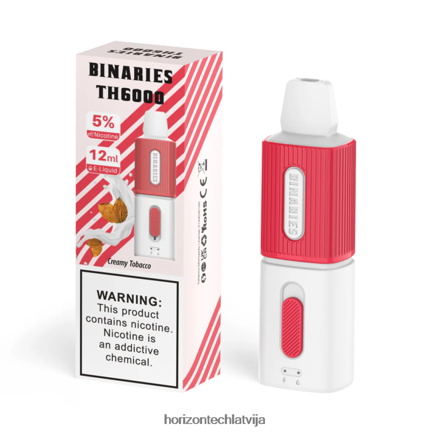 HorizonTech Vape Latvija - HorizonTech Binaries Cabin th6000 vienreizējās lietošanas 12ml krēmveida tabaka BV24P8122